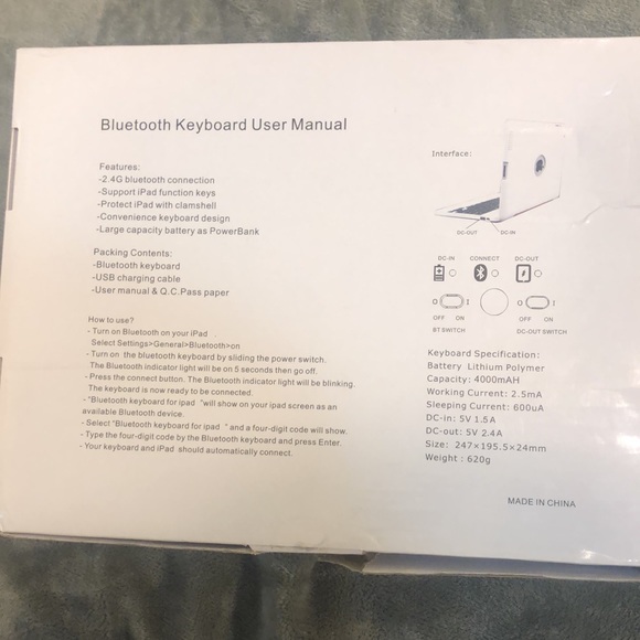 Bluetooth Keyboard & Power Bank - Picture 9 of 12